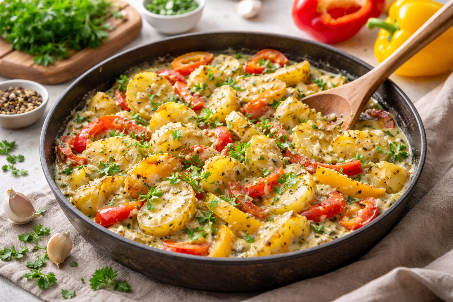 Kartoffel-Paprika-Pfanne