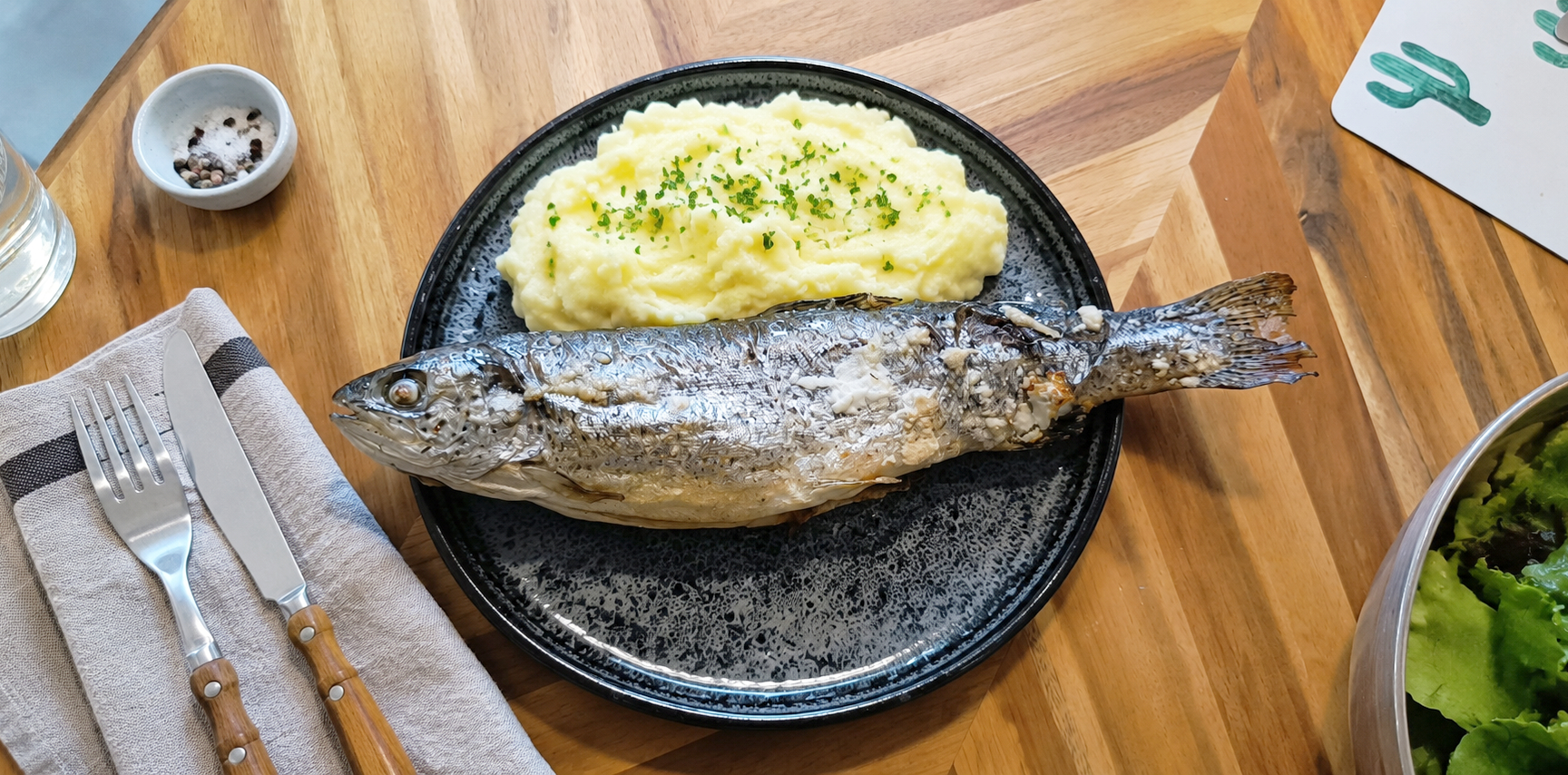 Forelle mit Kartoffelbrei