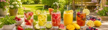 Cocktails für Kinder im Garten