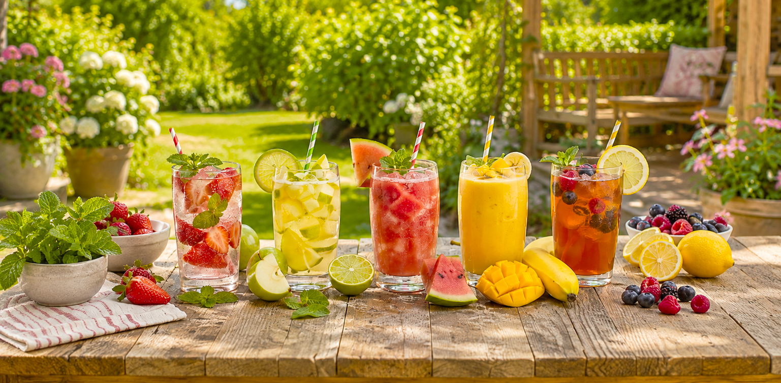 Cocktails für Kinder im Garten