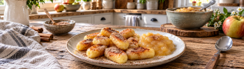 Fingernudeln mit Apfelmus
