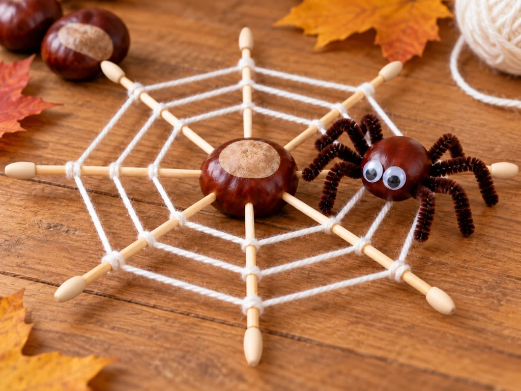 Spinnennetz und Spinne